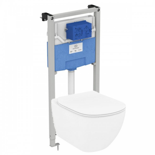 Комплект инсталляции с подвесным унитазом IDEAL STANDARD Prosys Tesi с сиденьем T3868V1